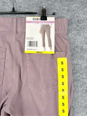 NWT 32 Degrees Cool Women's S Ankle Length Pants Purple Elastic Waistband new